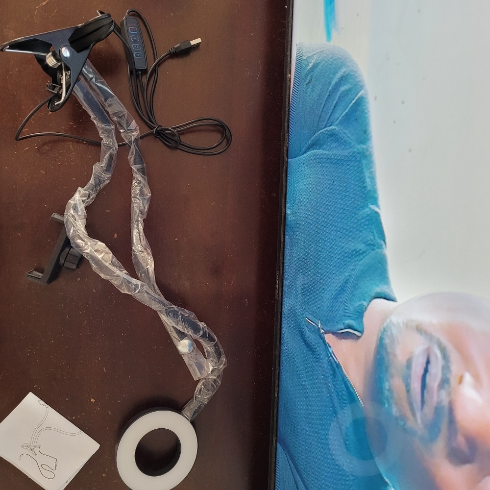 Metal clip on selfie light